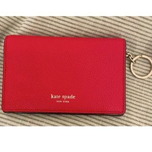 Red Kate Spade Bi-fold Wallet (never used!)